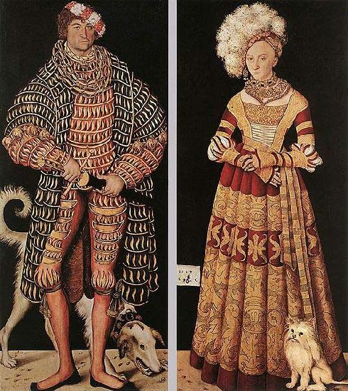 Lucas Cranach Doppelbildnis Herzog Heinrichs des Frommen und seiner Gemahlin Herzogin Katharina von Mecklenburg oil painting picture